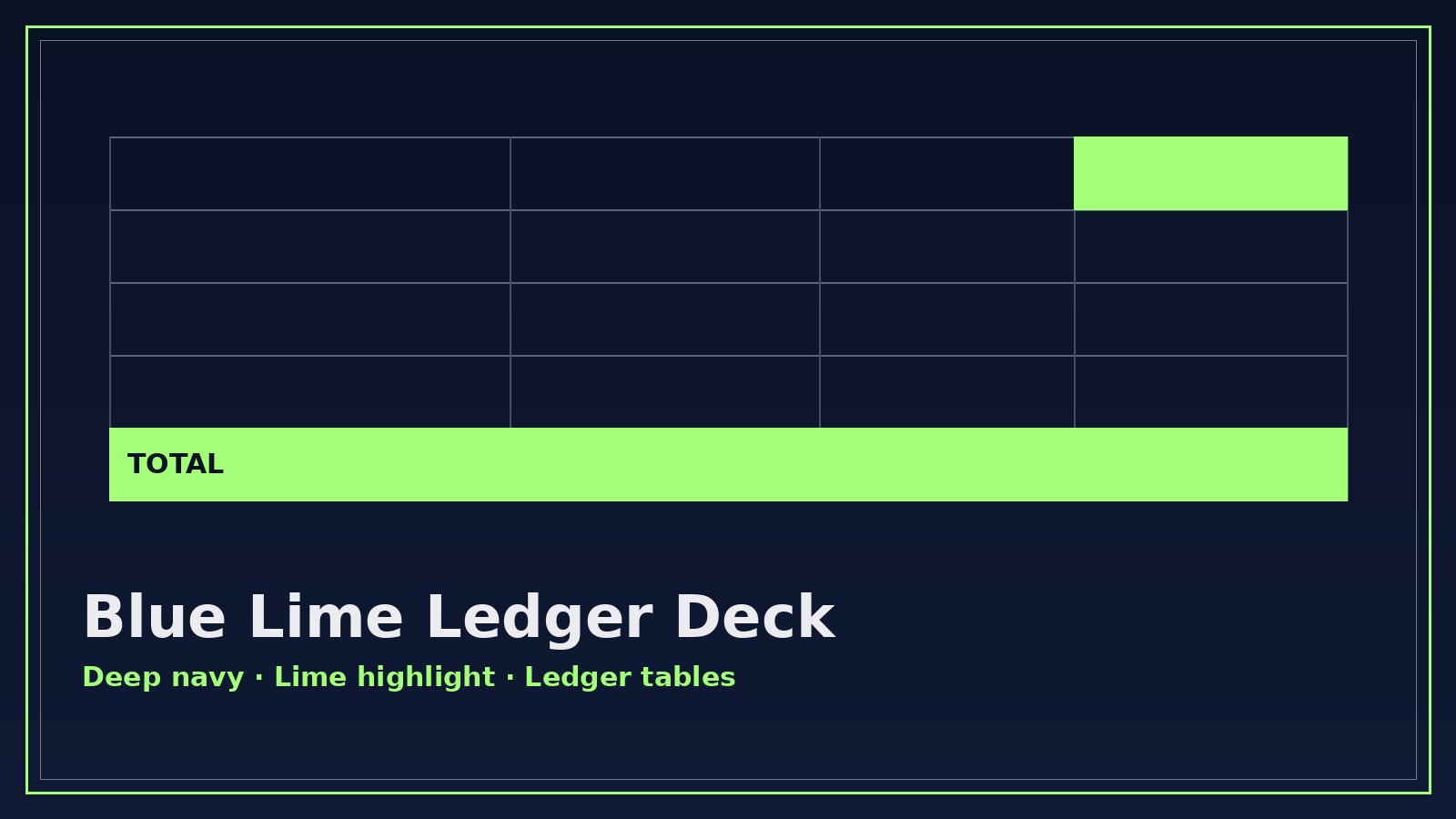 Blue Lime Ledger Deck preview