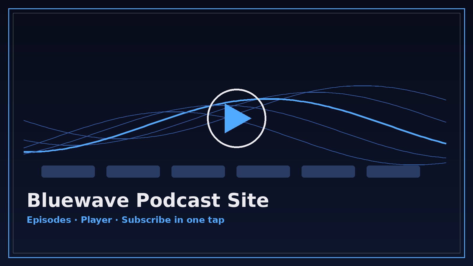 Bluewave Podcast Site preview