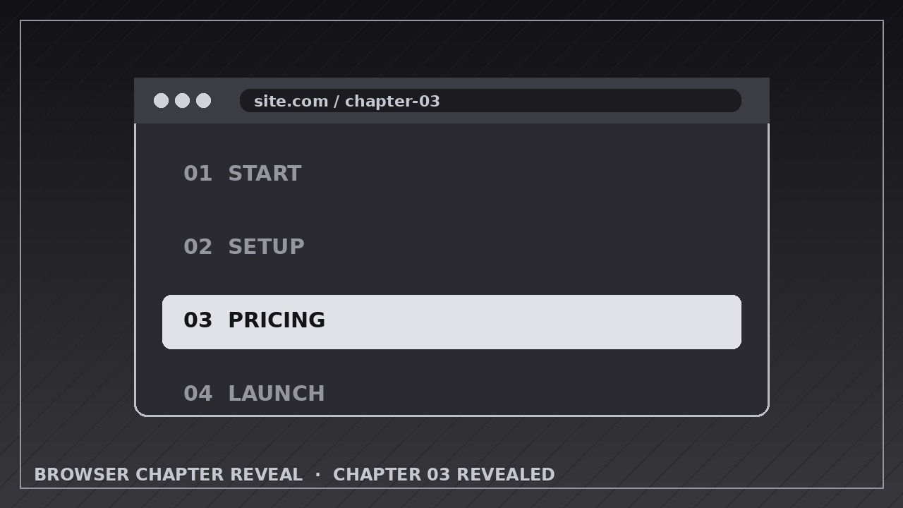 Browser Chapter Reveal preview