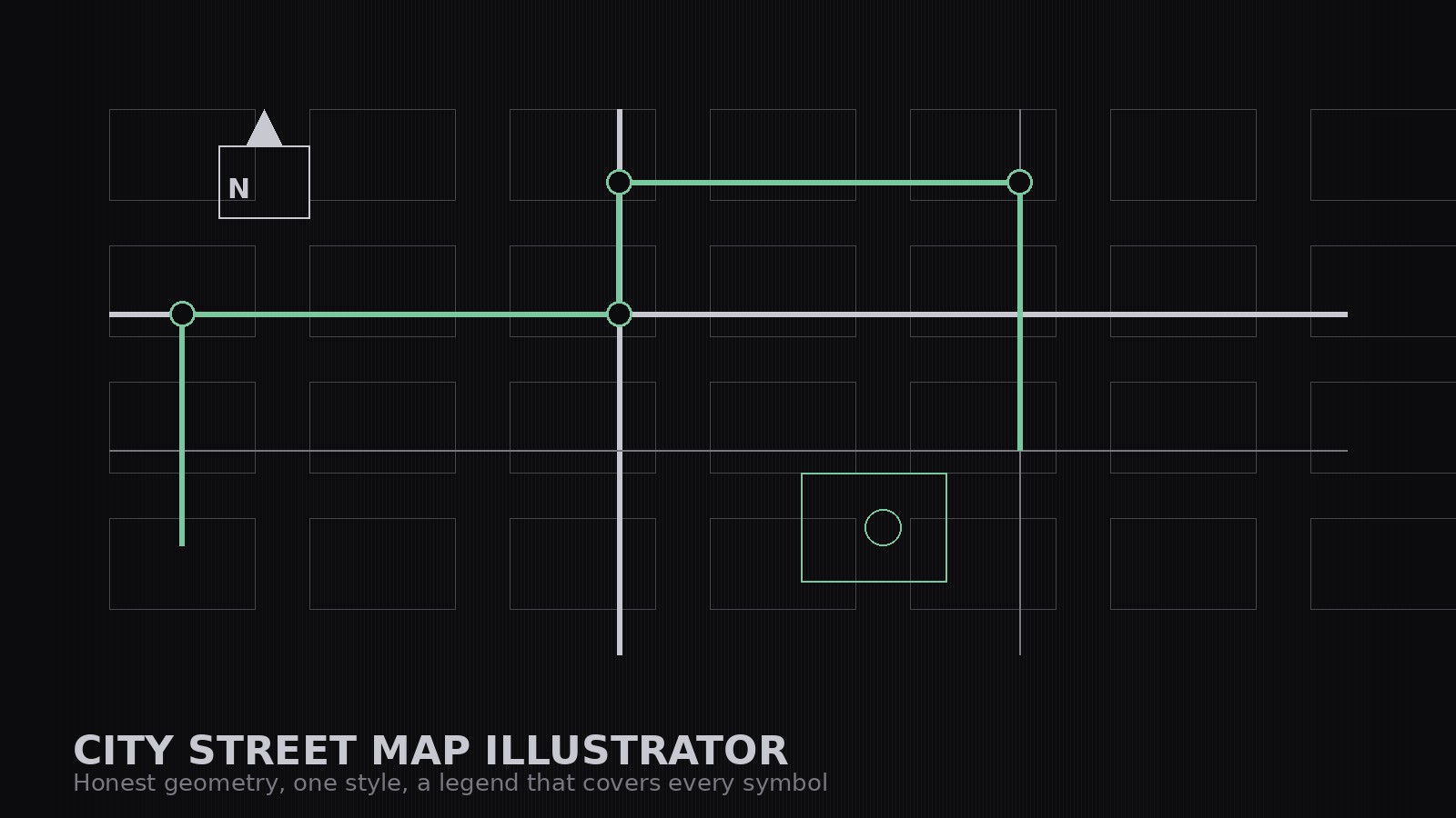 City Street Map Illustrator preview