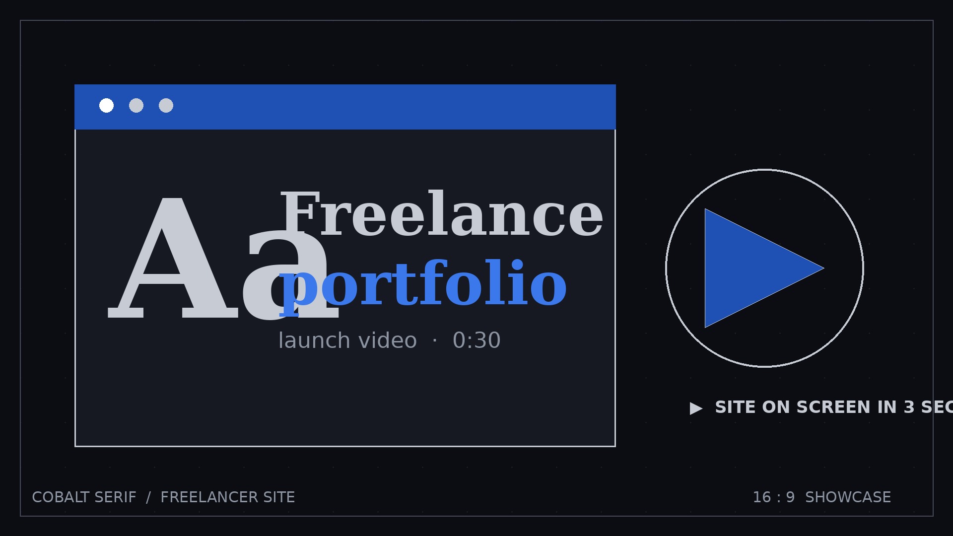 Cobalt Serif Freelancer Site preview