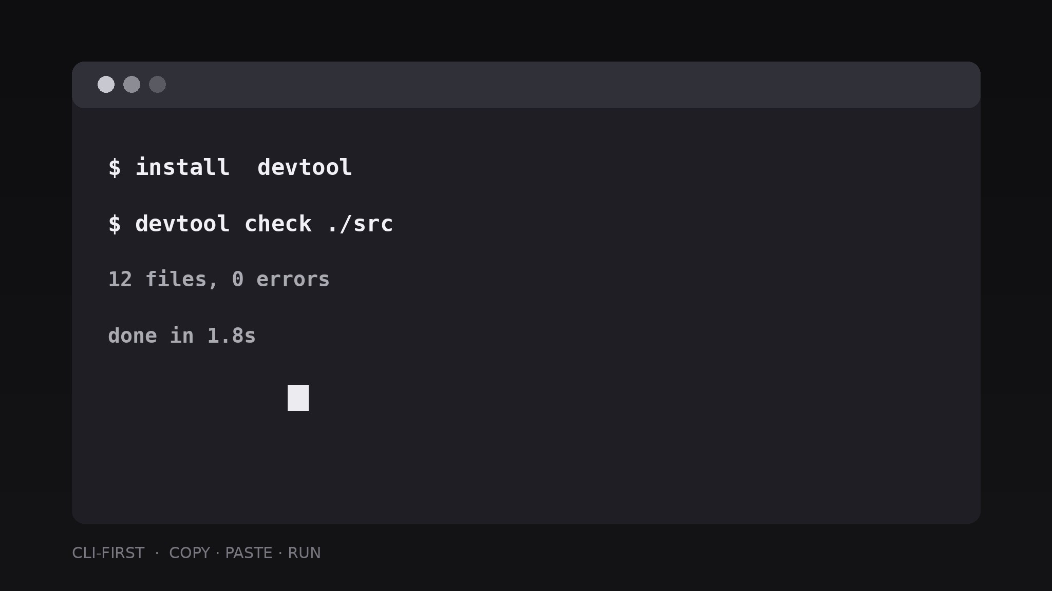 Developer Tool Landing preview