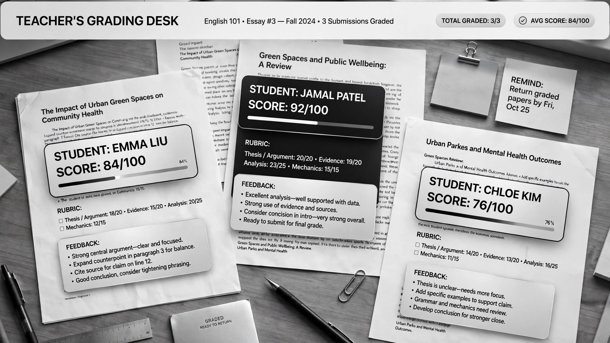 Grading Assistant preview
