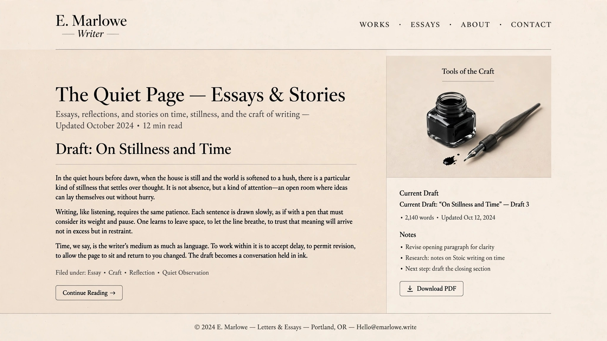 Inkwell Portfolio preview