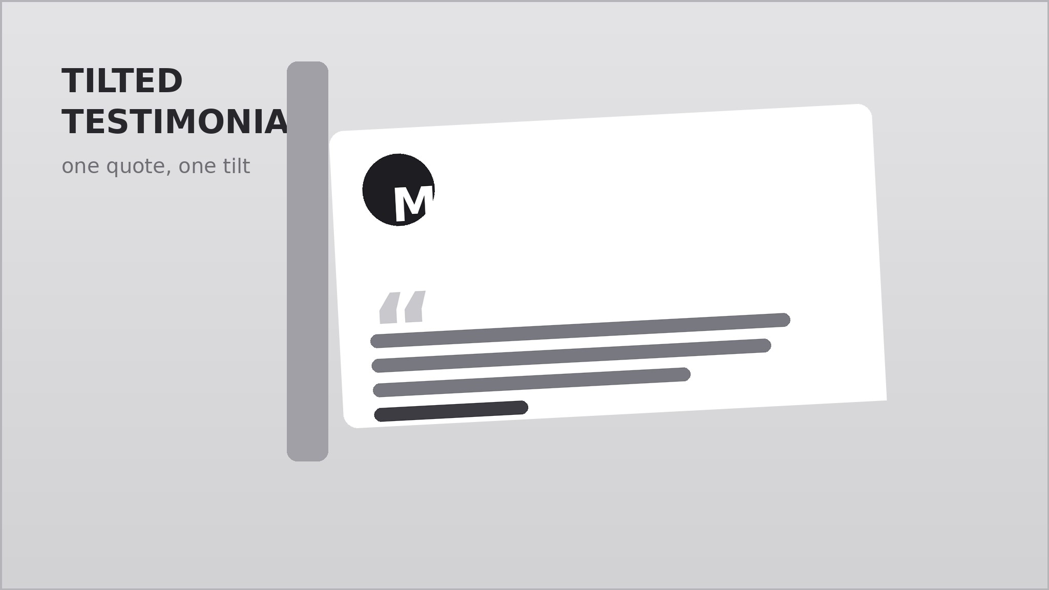 Tilted Testimonial Card preview