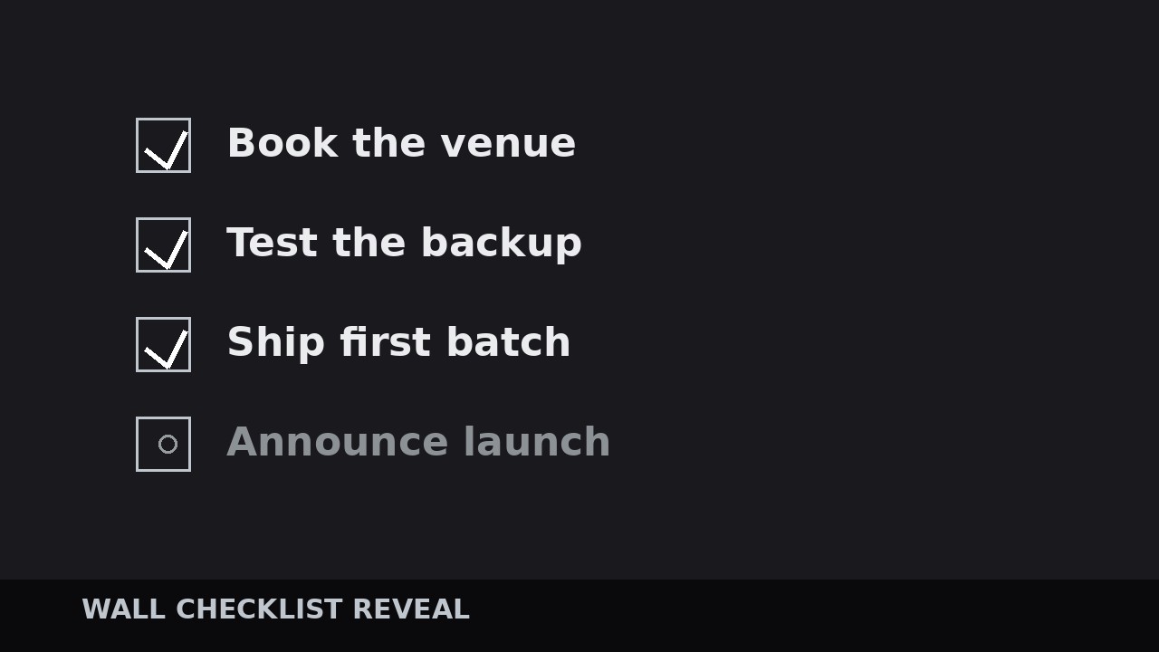Wall Checklist Reveal preview